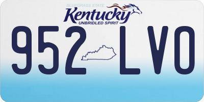 KY license plate 952LVO