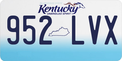 KY license plate 952LVX