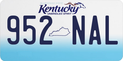 KY license plate 952NAL