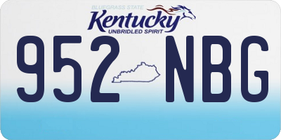 KY license plate 952NBG
