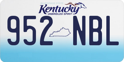 KY license plate 952NBL