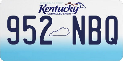 KY license plate 952NBQ