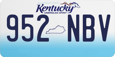 KY license plate 952NBV