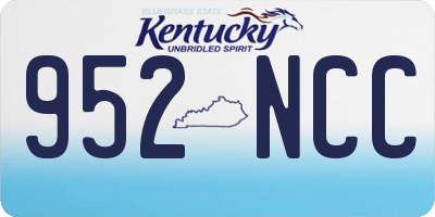KY license plate 952NCC