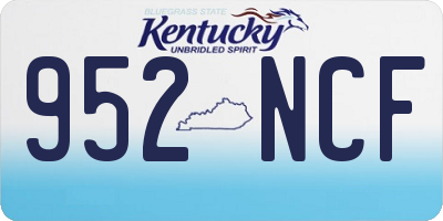 KY license plate 952NCF