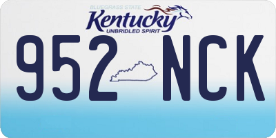 KY license plate 952NCK