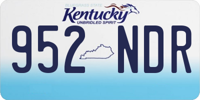 KY license plate 952NDR