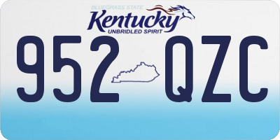 KY license plate 952QZC