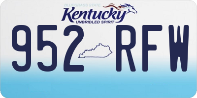 KY license plate 952RFW