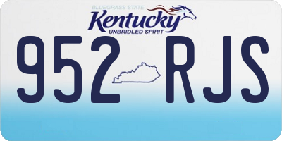 KY license plate 952RJS