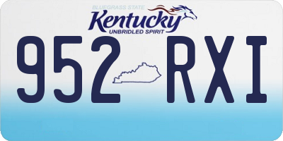 KY license plate 952RXI