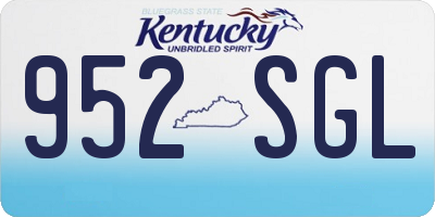 KY license plate 952SGL