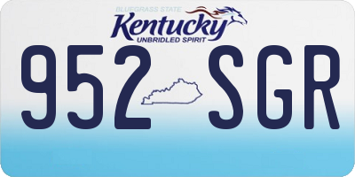 KY license plate 952SGR