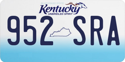 KY license plate 952SRA