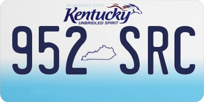 KY license plate 952SRC
