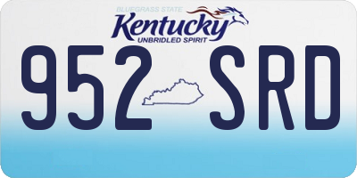 KY license plate 952SRD