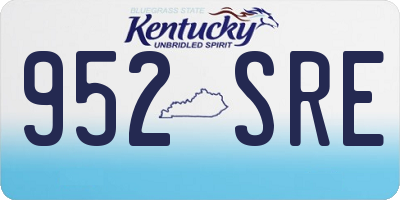 KY license plate 952SRE