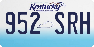 KY license plate 952SRH
