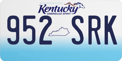 KY license plate 952SRK