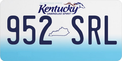 KY license plate 952SRL