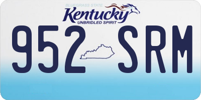 KY license plate 952SRM