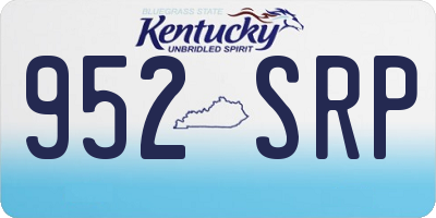 KY license plate 952SRP