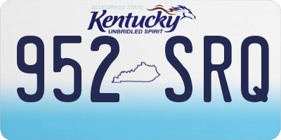 KY license plate 952SRQ