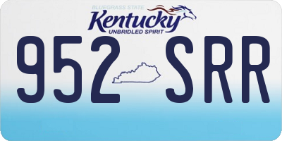 KY license plate 952SRR