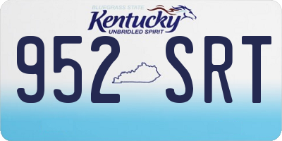 KY license plate 952SRT