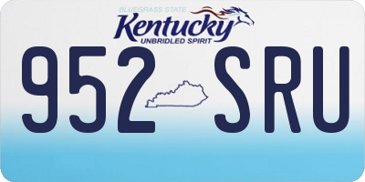 KY license plate 952SRU