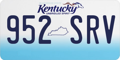 KY license plate 952SRV
