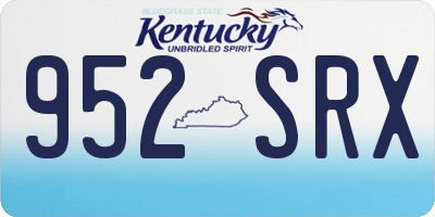 KY license plate 952SRX