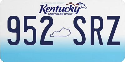 KY license plate 952SRZ