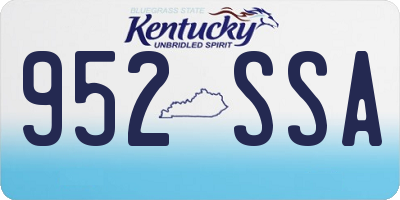 KY license plate 952SSA