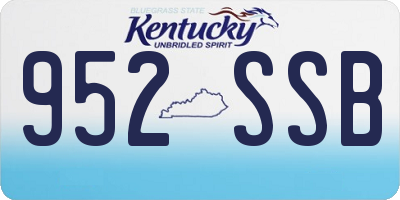 KY license plate 952SSB