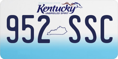 KY license plate 952SSC