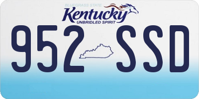 KY license plate 952SSD