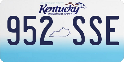 KY license plate 952SSE