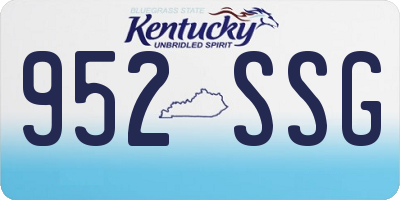 KY license plate 952SSG