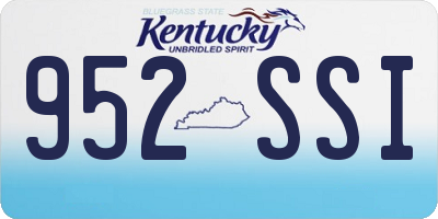 KY license plate 952SSI