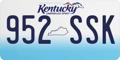 KY license plate 952SSK