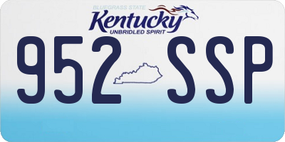 KY license plate 952SSP