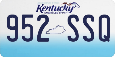 KY license plate 952SSQ