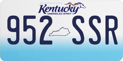 KY license plate 952SSR