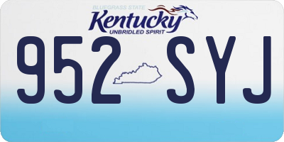 KY license plate 952SYJ