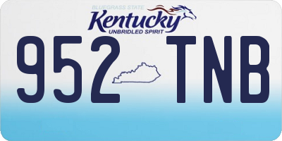 KY license plate 952TNB