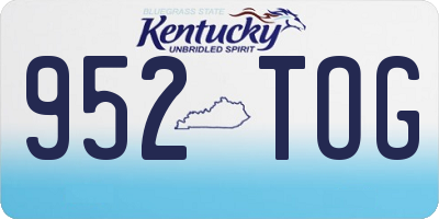 KY license plate 952TOG
