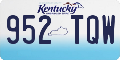 KY license plate 952TQW