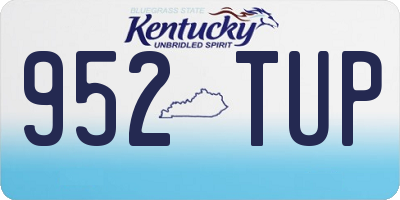 KY license plate 952TUP