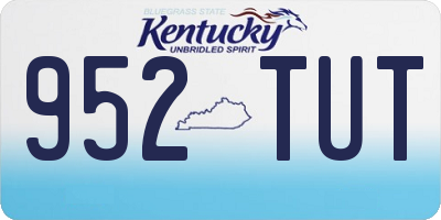 KY license plate 952TUT